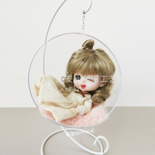 Hanging basket and hanging chair 12 points doll house accessories Ob11 baby uses GSC doll to shoot scene props