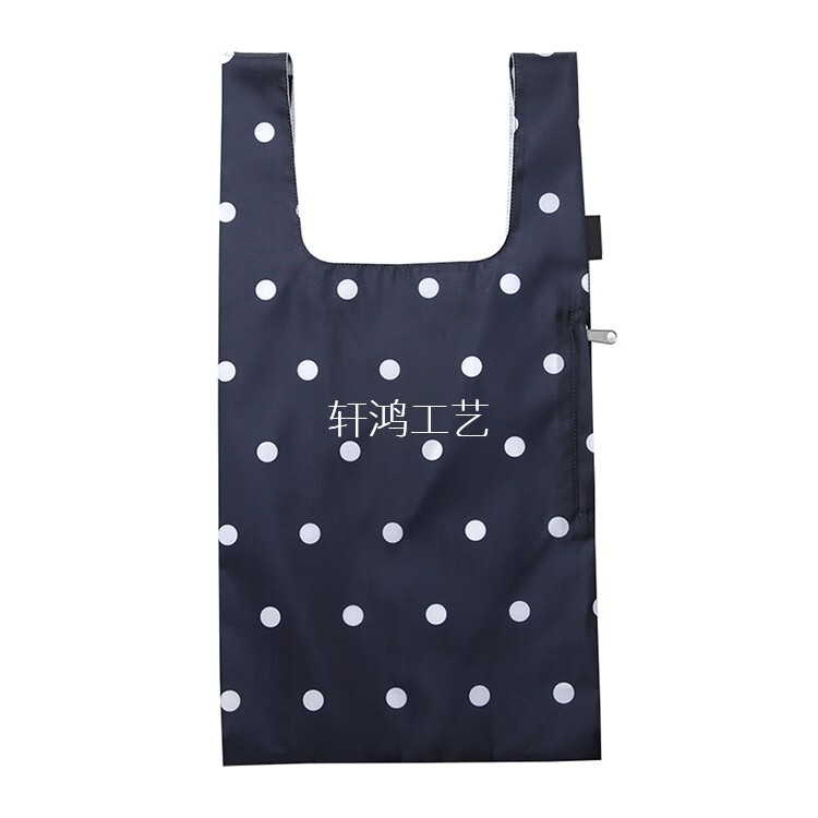 Rpet Polyester Waterproof Fabric Foldable Bag Vest Bag Shopping Bag Storage Packaging Bag Polyester Advertising Shopping Bag