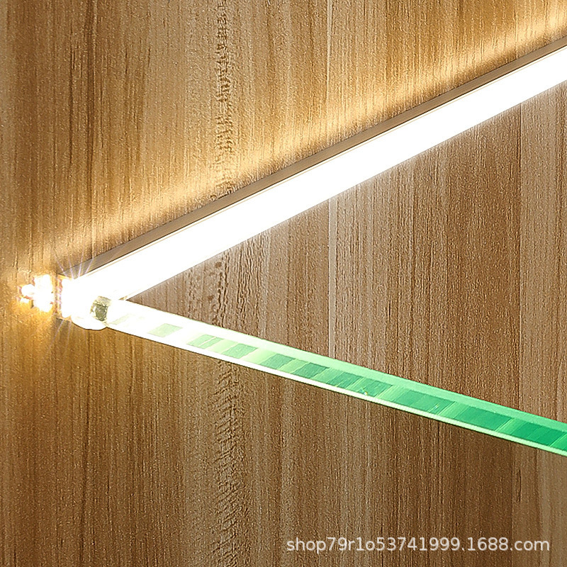 Card 8-10mm Glass Wine Cabinet Showcase Cabinet Cabinet TV Cabinet Bookcase LED Light with Induction Glass Laminate Light