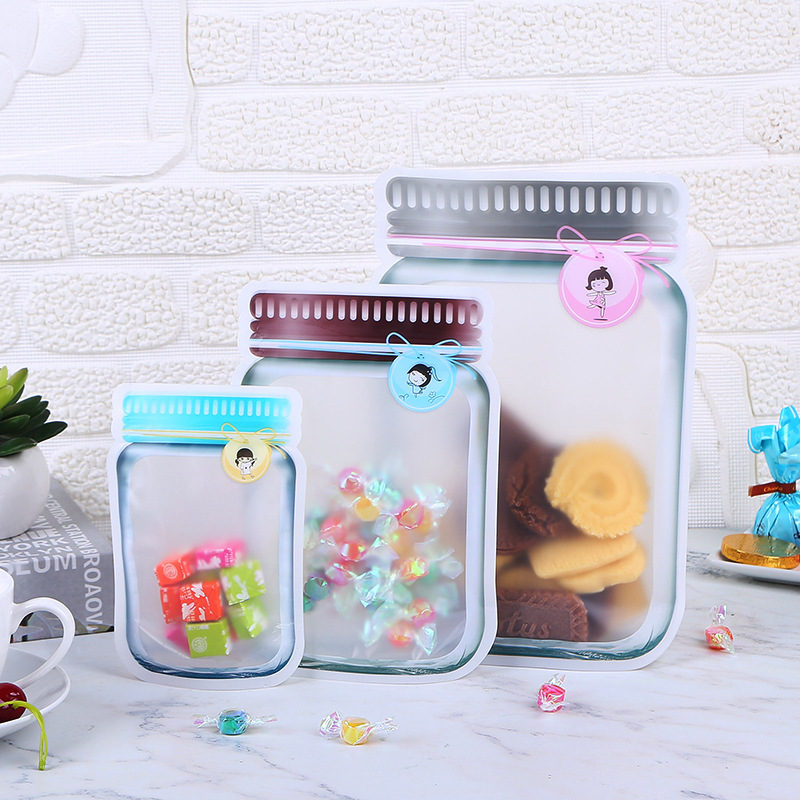 干果零食食品包装袋印刷logo 异形包装梅森袋现货pe包装塑料袋