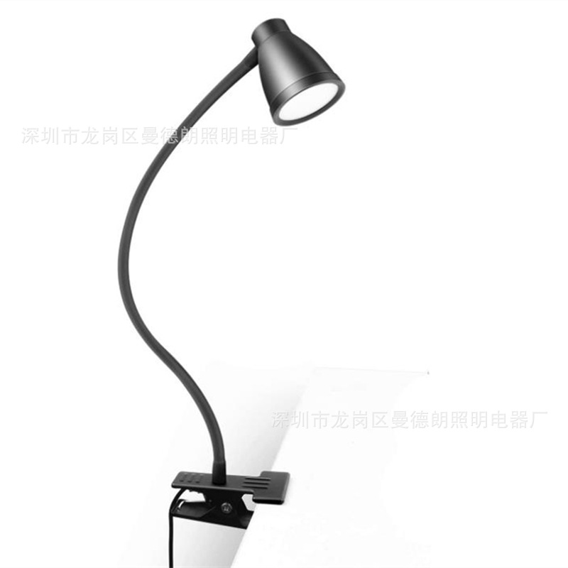 新款led夹子台灯阅读工作学习补光led台灯创意简约时尚美容夹子灯|ru