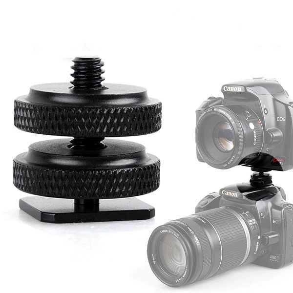 Усовершенствованная версия 1/4 двухслойных винтов 1/4 двойные винты с отверстием под винт для горячего башмака можно заблокировать вверх и вниз