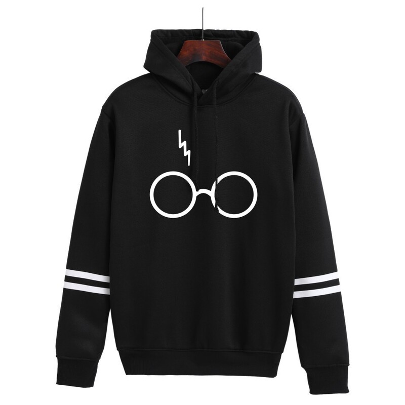Amazon Harry Potter lightning glasses printed parallel bars couple hooded sweater wish wholesale