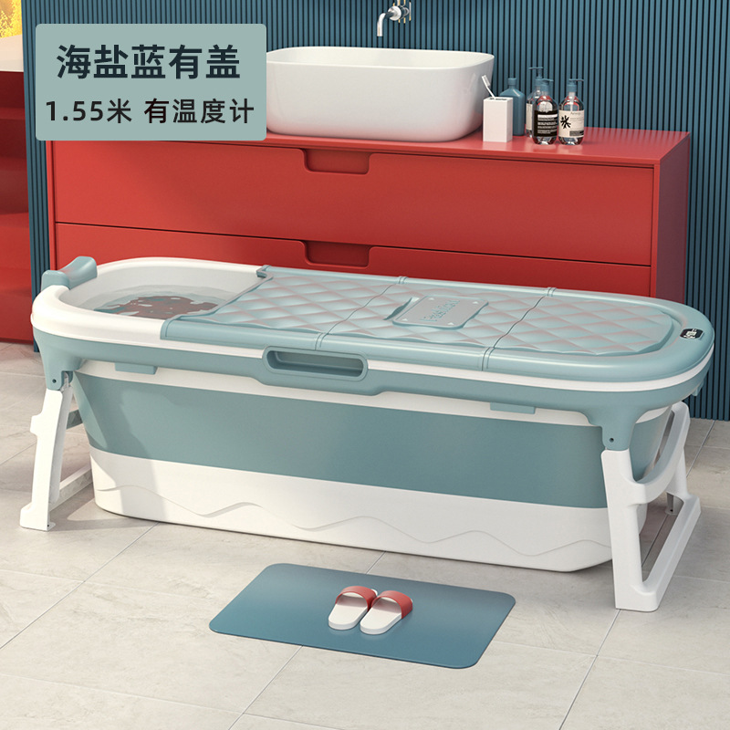 Bañera plegable para adultos, bañera de inmersión, bañera para el hogar, bañera de plástico grueso para adultos, bañera de cuerpo completo