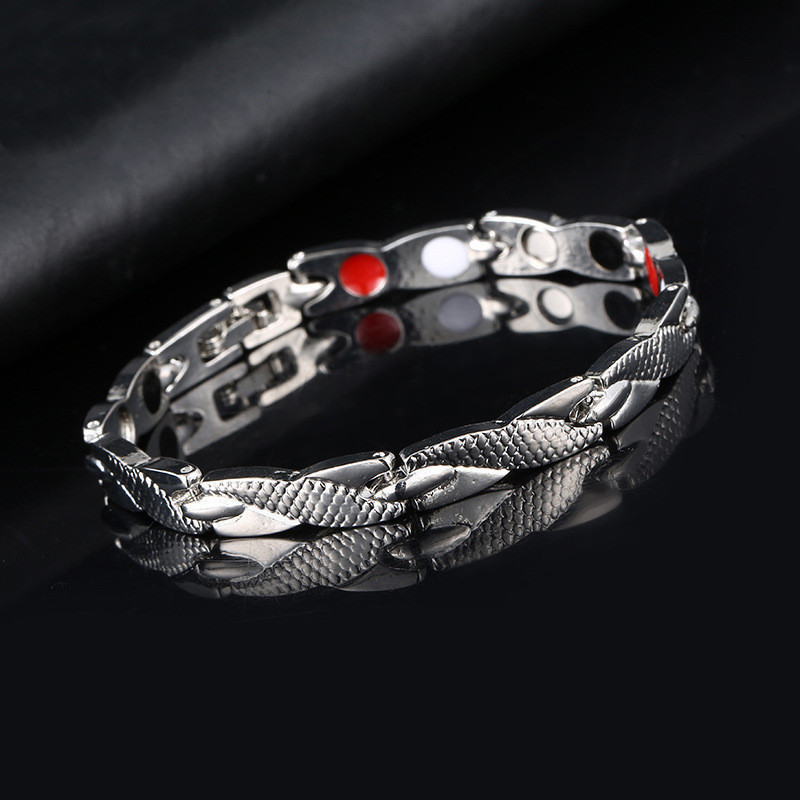 Jiarui Wishi European and American Men and Women Dragon Pattern Magnet Bracelet Personalized Fashion Alloy Magnet Bracelet Wholesale