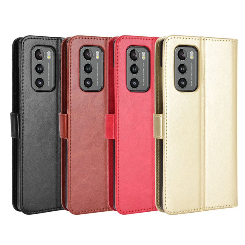 Suitable for Lg Wing Phone Case, Lg Wing Phone Leather Case, Flip Cover, Wing Crazy Horse Pattern, Lanyard, Card Slot Protective Case