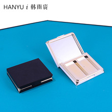 新款两格眼影空盒 卡扣内格香槟金粉饼壳 化妆品彩妆包材
