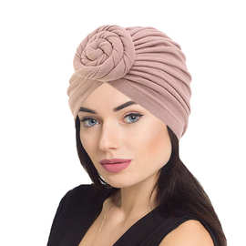 新款亲子头巾帽 女士麻花打结印度帽 包头帽子 TJM-282