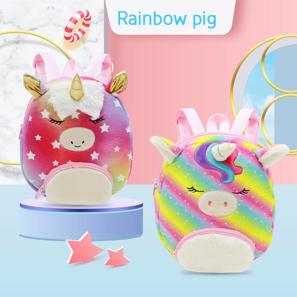 Единорог Детская сумка через плечо новый мультфильм аниме свинка Детский рюкзак 1-3 5 лет Детский сад Школьный рюкзак женский