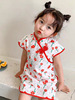 Summer cheongsam, cartoon small princess costume, retro multicoloured ethnic dress, with short sleeve, cotton and linen