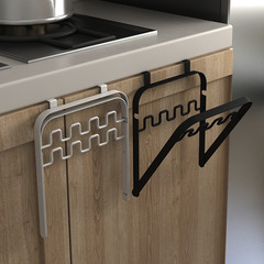 Japanese style foldable cabinet door hanging garbage bag rack hook kitchen plastic bag hanging rack classification trash can holder