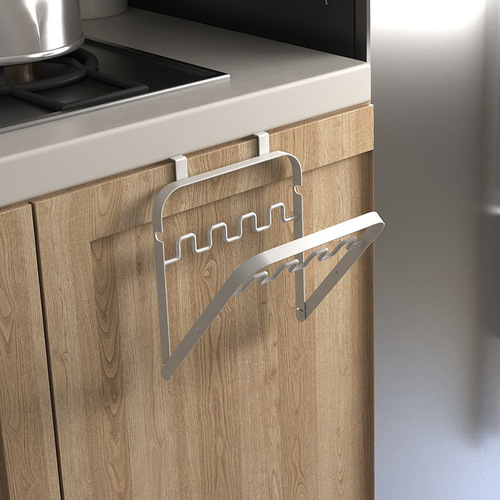 Japanese style foldable cabinet door hanging garbage bag rack hook kitchen plastic bag hanging rack classification trash can holder
