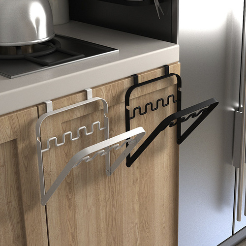 Japanese style foldable cabinet door hanging garbage bag rack hook kitchen plastic bag hanging rack classification trash can holder