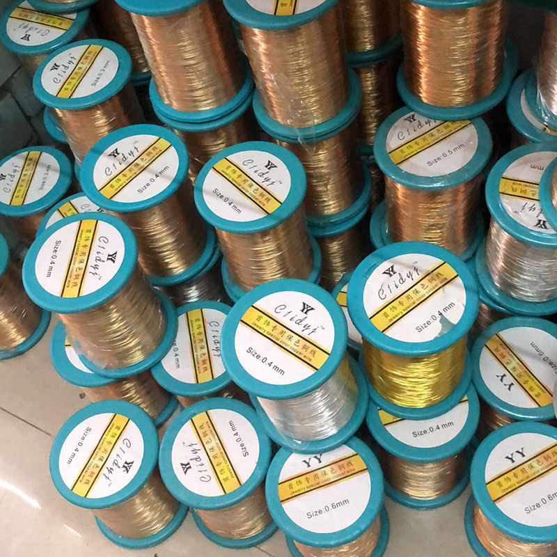 DIY保色铜丝不褪色不氧化饰品专用 头饰用一公斤铜线保色发饰线材