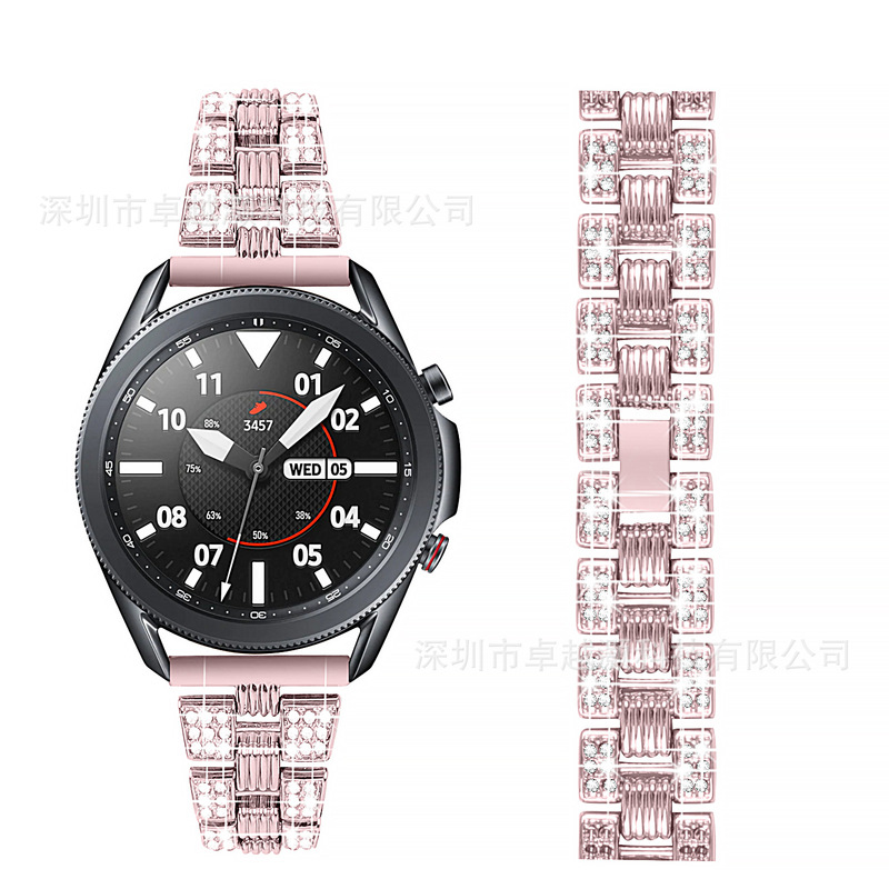Suitable for Huawei Magic2 Strap Stainless Steel Huawei Watch2 Series Threaded Double Rank Drill Watch Steel Strap