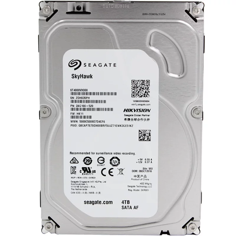 Наблюдаемая HDD Seagate SkyHawk — 1–16 ТБ SATA, для Hikvision NVR и DVR