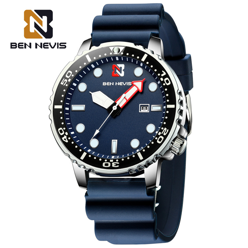 Bn3010G Bennywe Amazon Sports Men's Quartz Watch Green Water Ghost Fashion Casual Watch Men
