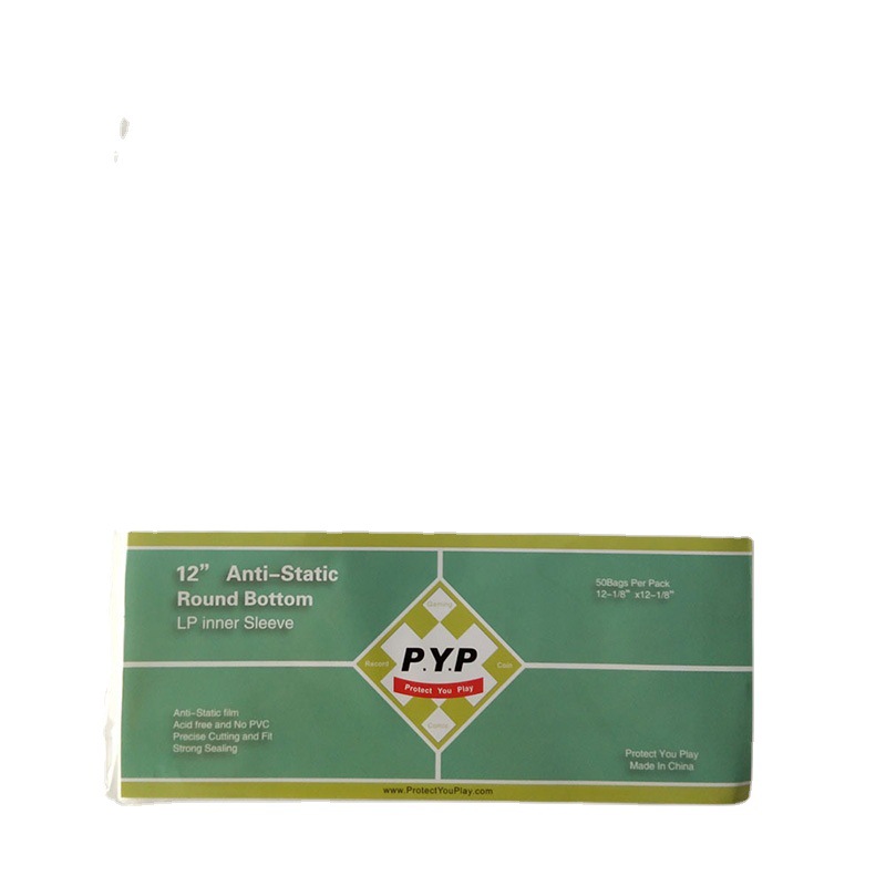 12 pulgadas 10 pulgadas 7 pulgadas LP disco de vinilo bolsa a prueba de polvo PO ronda bolsa protectora de fondo bolsa de almacenamiento de eliminación electrostática fábrica al por mayor