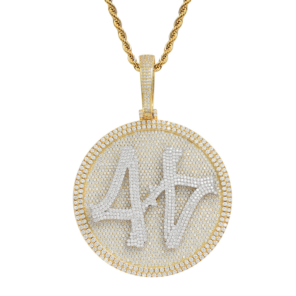 Men's Heavy Duty Rotatable Turntable Pendant Necklace Style Solid Zircon Hip Hop Trendy Jewelry For Adults_voghion.com