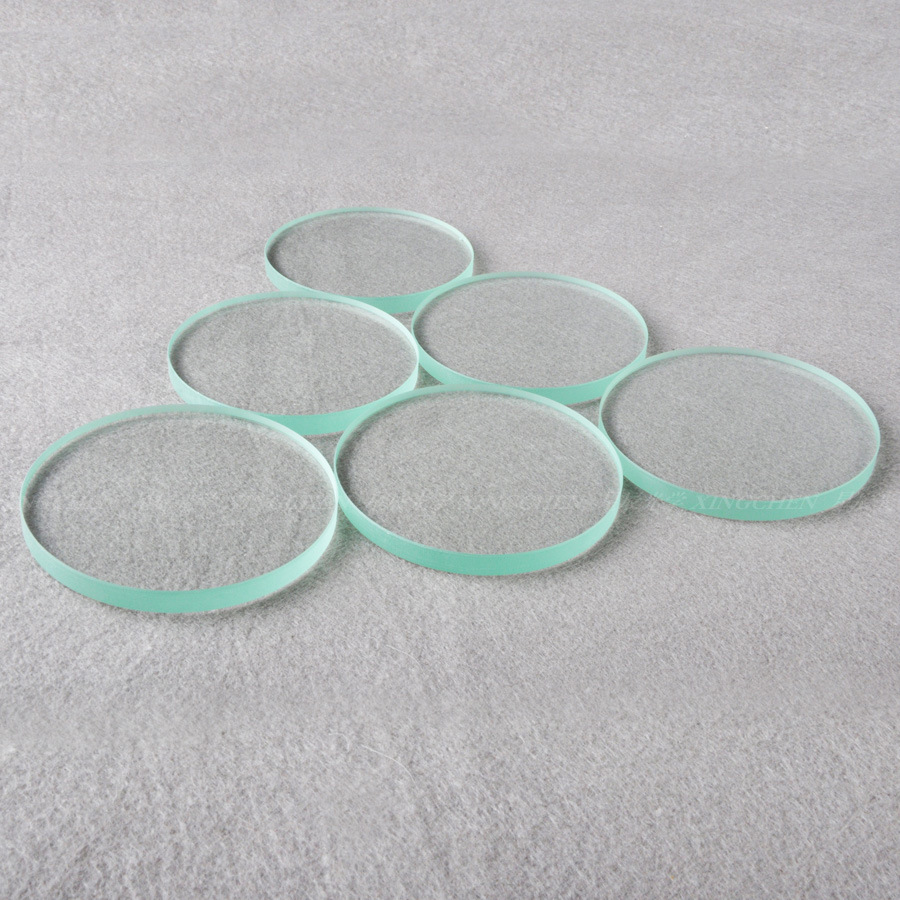 源厂石排厂手电筒玻璃透明镜片激光切割圆形玻璃  钢化圆形小玻璃