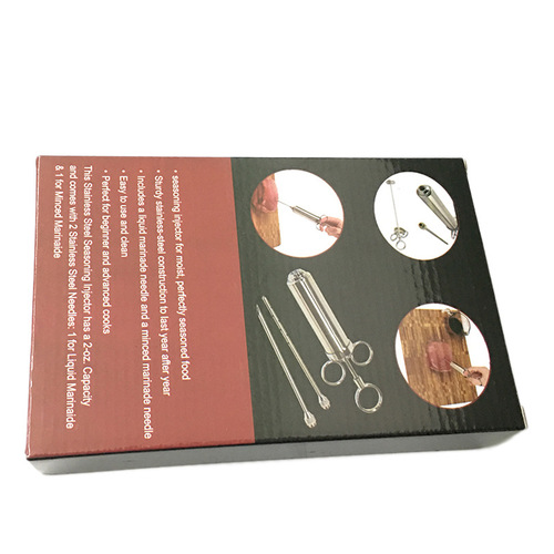 Turkey Injector 304 Stainless Steel BBQ Meat Marinating Syringe Injector Juice Needle Meat Injector