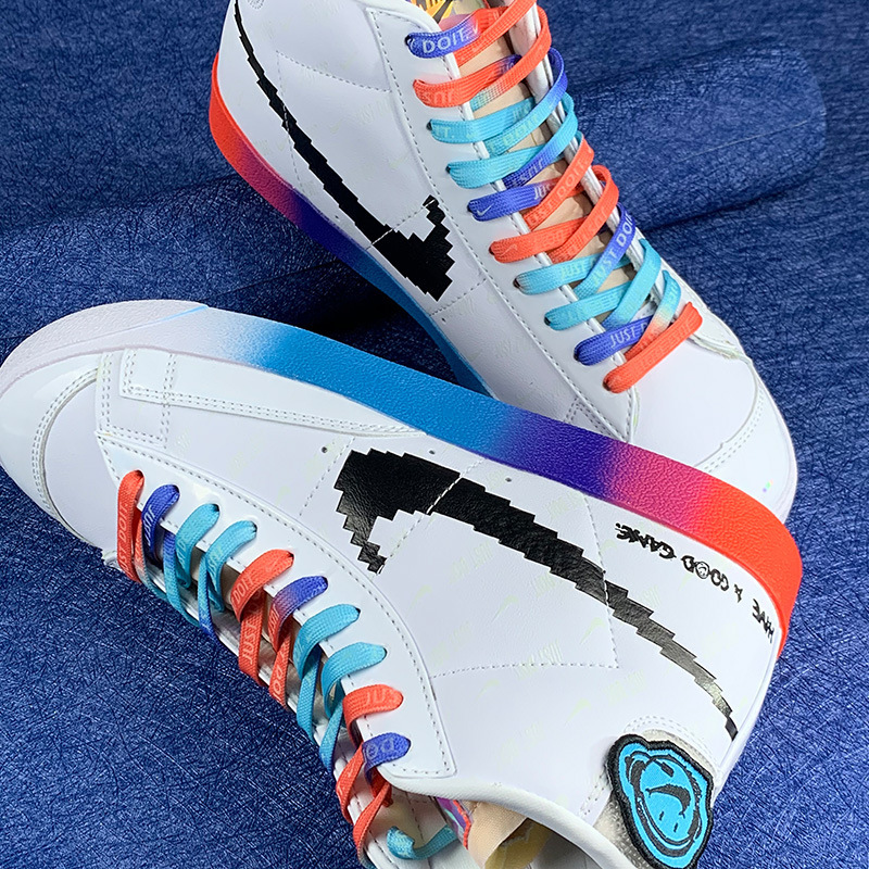 aj1 shoelace luminous video game pixel luminous colorful Air Force One af1 men and women justdoit shoelace rope aj1 shoelace luminous video game pixel luminous colorful Air Force One af1 men and women justdoit shoelace rope