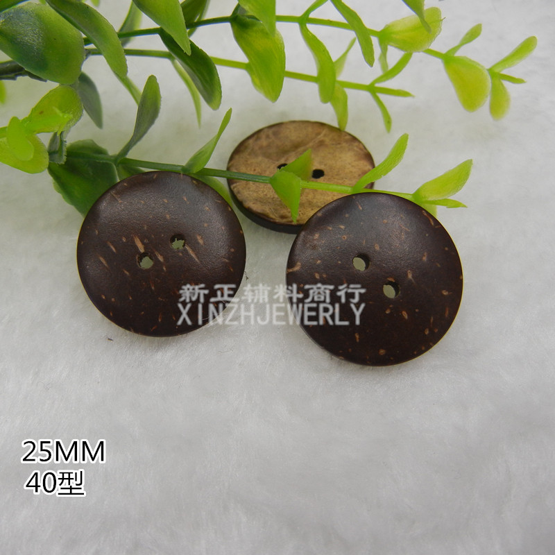 Button button round four-eye natural coconut buckle children's…