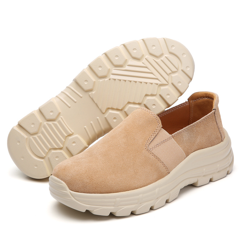 Cross-border Large Size Women's Shoes Casual Slip-on Women's Rocking Shoes Thick-soled Mom's Shoes Soft-soled Comfortable Wedge Lazy Shoes