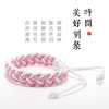 Woven bracelet handmade, cotton and linen