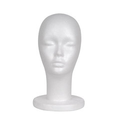 Foam mannequin head wig hat accessory display for men and women, foam fake head mannequin window display stand with needle head model