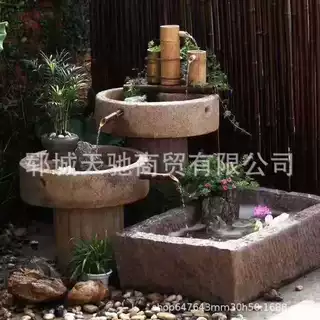天然青砖老石槽庭院仿古水槽流水装饰摆件户外洗手盆现货供应
