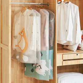 PEVA卡通可爱西服防尘罩家用可水洗大衣收纳整理挂式衣服罩批发