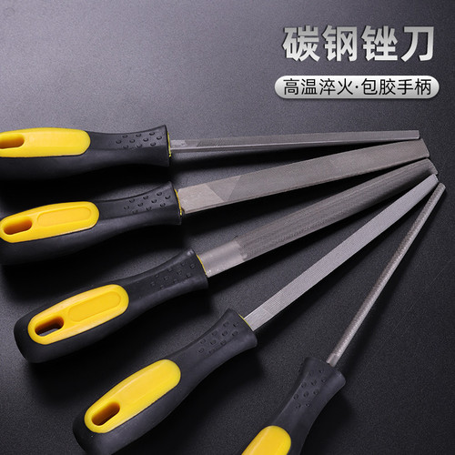 Carbon steel file 6 inches 8 inches 10 inches 12 inches triangle file medium tooth flat semicircle file trimming file woodworking tools