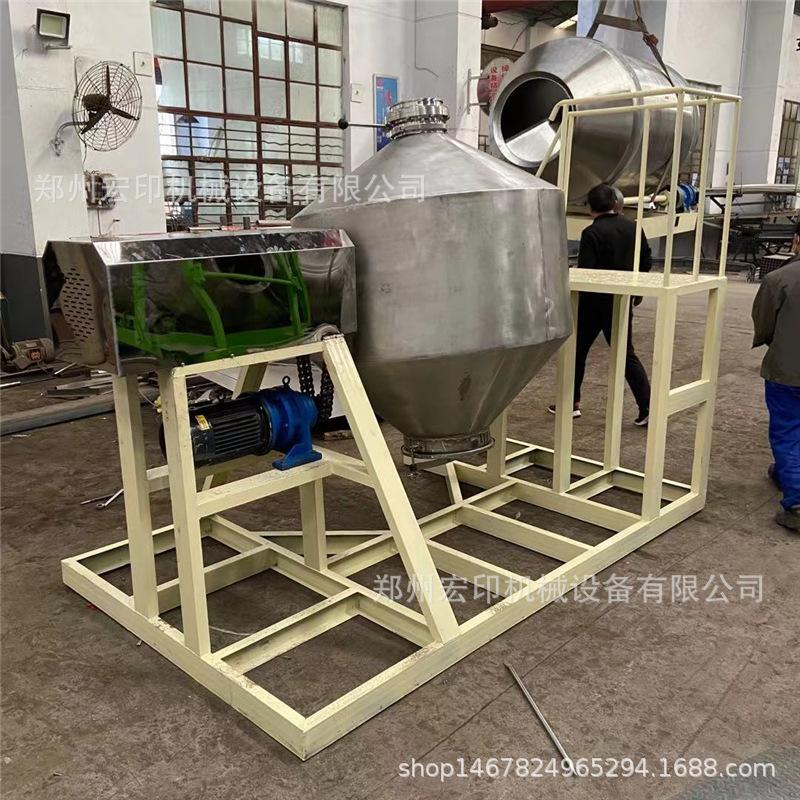 Sealed non-leaking flour mixer vertical conical spiral mixer rotary stainless steel drum mixer