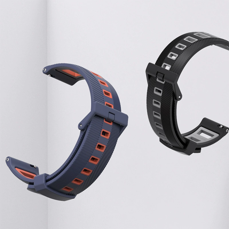 Ремешок для часов совместим с Huami и Amazfit, 20 мм или 22 мм, силикон и фактурные варианты