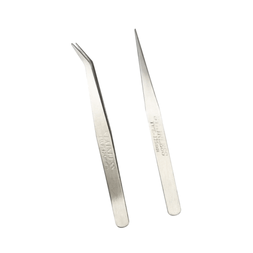 125mm stainless steel straight tweezers, elbow tweezers (small tweezers)