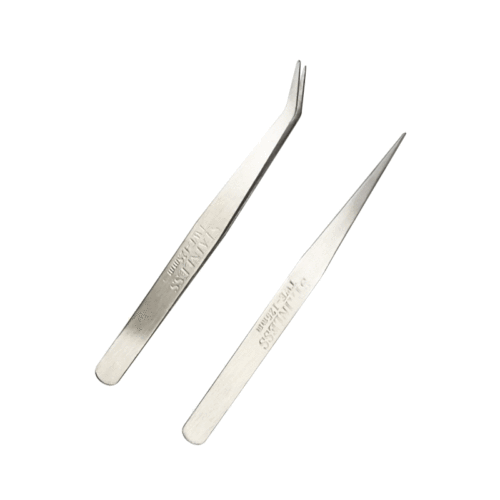 125mm stainless steel straight tweezers, elbow tweezers (small tweezers)