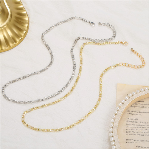 Amazon AliExpress Best Selling Men's Personality Fashion Gold Necklace, Simple Chain Versatile Necklace Accessory