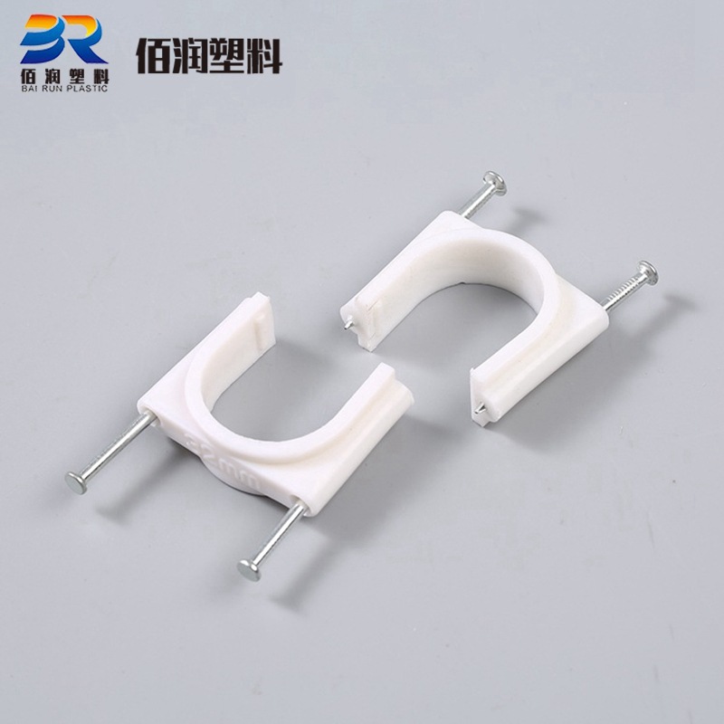 厂家直销圆方型钢钉线卡 电线管材固定线卡方形圆形线钉线扣