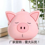 硅胶零钱包 五金搭扣钱包 小猪 粉猪 化妆包硬币包笔袋厂家直销