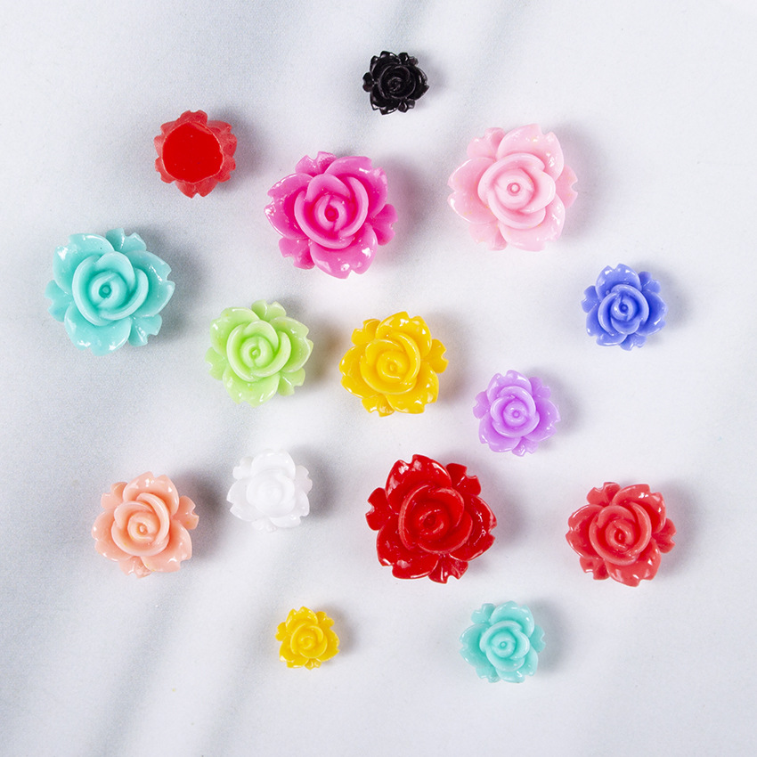 Accesorios de resina núcleo flor DIY accesorios para el cabello material Stud pendientes accesorios teléfono móvil Shell parche decoración al por mayor