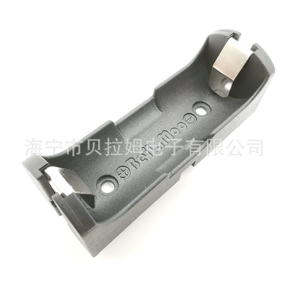 18500尼龙V0防火单节一节1节穿孔PCB插针电池座（适合49-50mm）