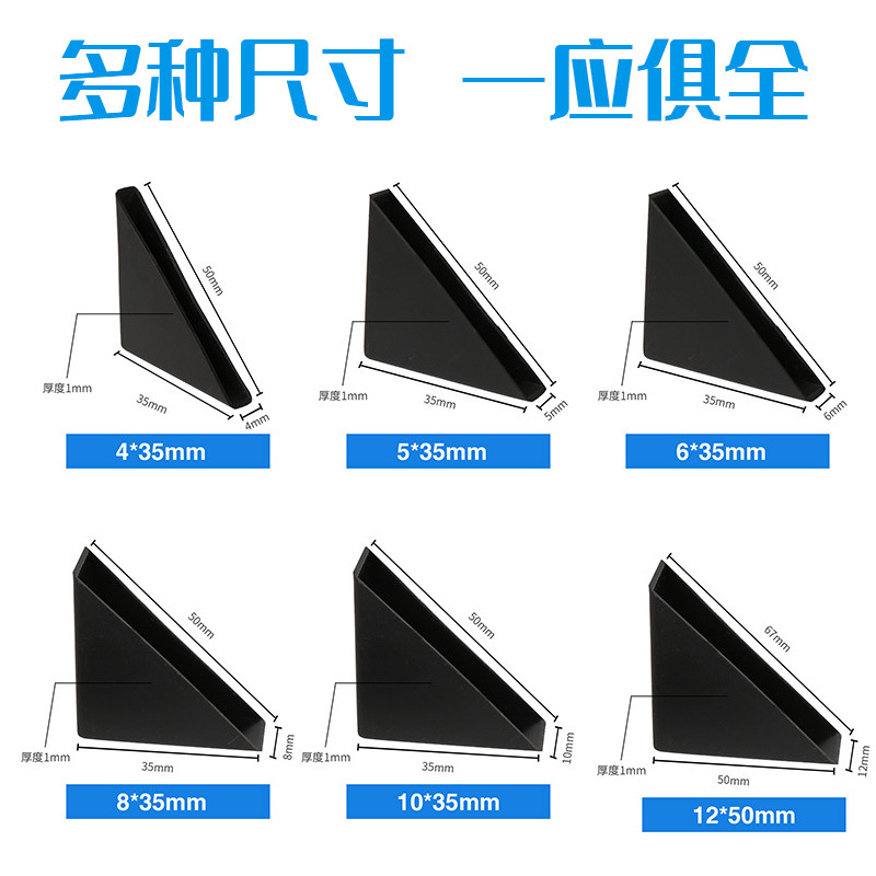 Embalaje de muebles triángulo anticolisión protección de esquina de plástico vidrio mármol protección de esquina de plástico fabricante
