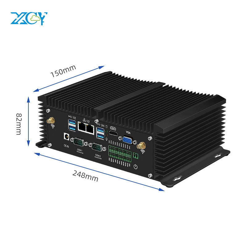 新创云 I5-8250U двухсетевой встроенный промышленный контроллер без GPIO, вентилятор, мини-консоль