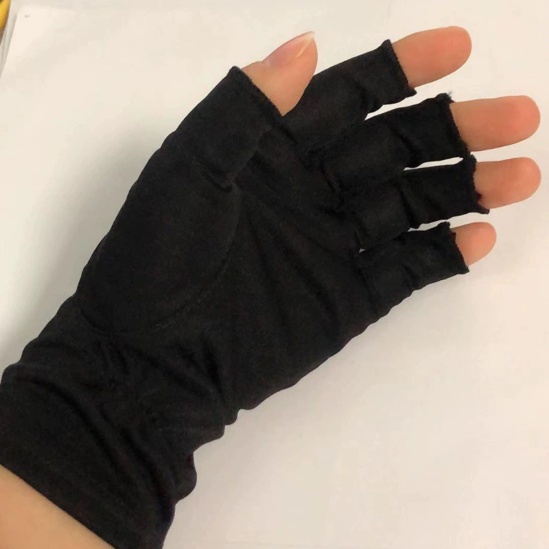 100 шелковые трикотажные пластины тутового дерева бусины шелковые перчатки воздействие пальца солнцезащитный крем Увлажняющие белые спальные перчатки для женщин