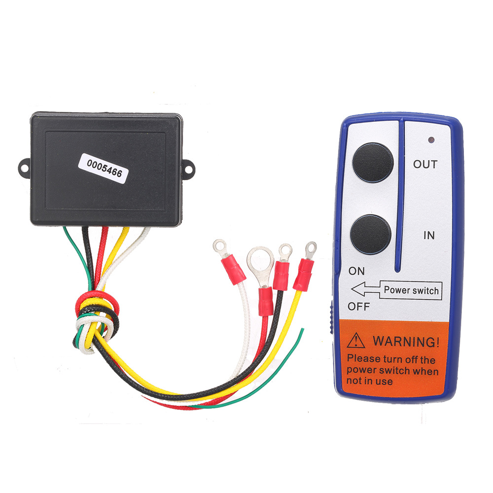 Winch coche universal cabrestante eléctrico control remoto inalámbrico lámpara de control remoto 12V cabrestante eléctrico