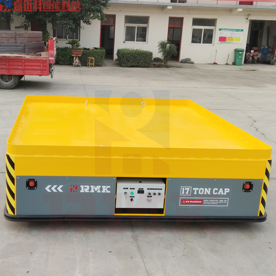 30t移动胶轮载重车 车间无轨穿梭送料平板车 360°自由转弯运输车