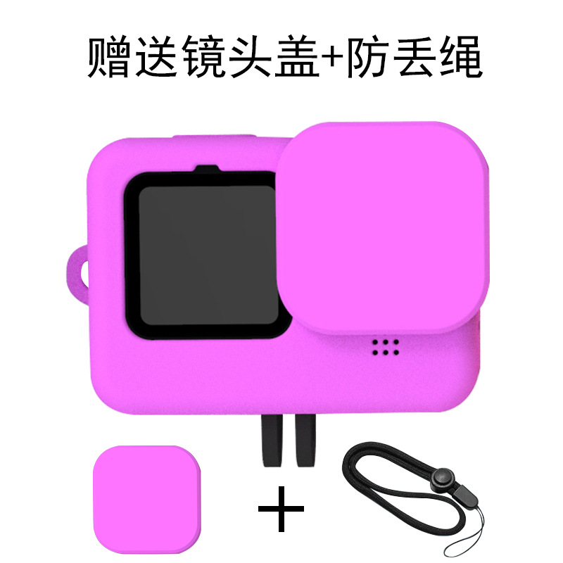 Funda de silicona adecuada para cámara gopro9101112, funda protectora para cámara deportiva, funda para accesorios de cubierta de lente, anticaídas
