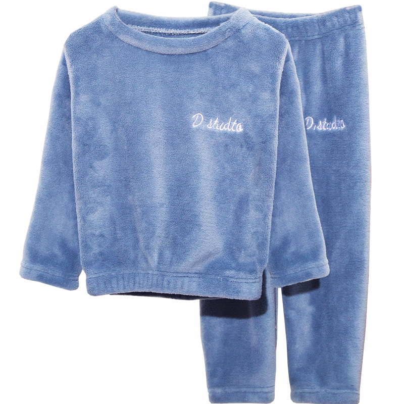 El otoño y el Invierno DE LOS NIÑOS traje de coral cálido polar cálido traje de dos piezas niños y niñas pantalones de bebé casual desgaste en el hogar forrado de lana