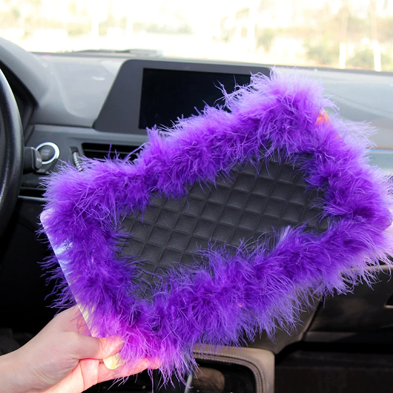 Car feathers anti -sliding pads inner ornaments on the car, large square feather padding meter